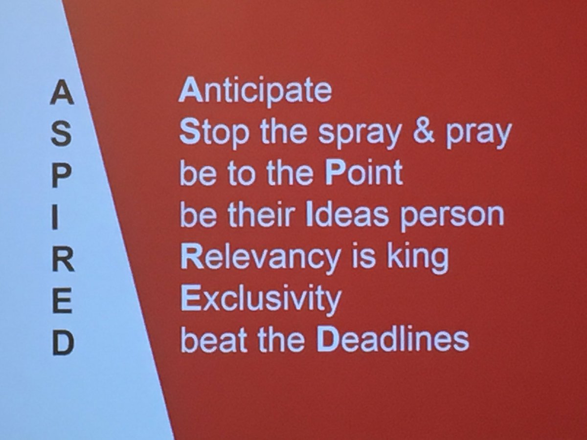 hmcgillivray's tweet photo. Be "ASPIRED" when working with the travel media suggests @DestinationCAN #GoMedia2017 https://t.co/pkHfBgkQr2