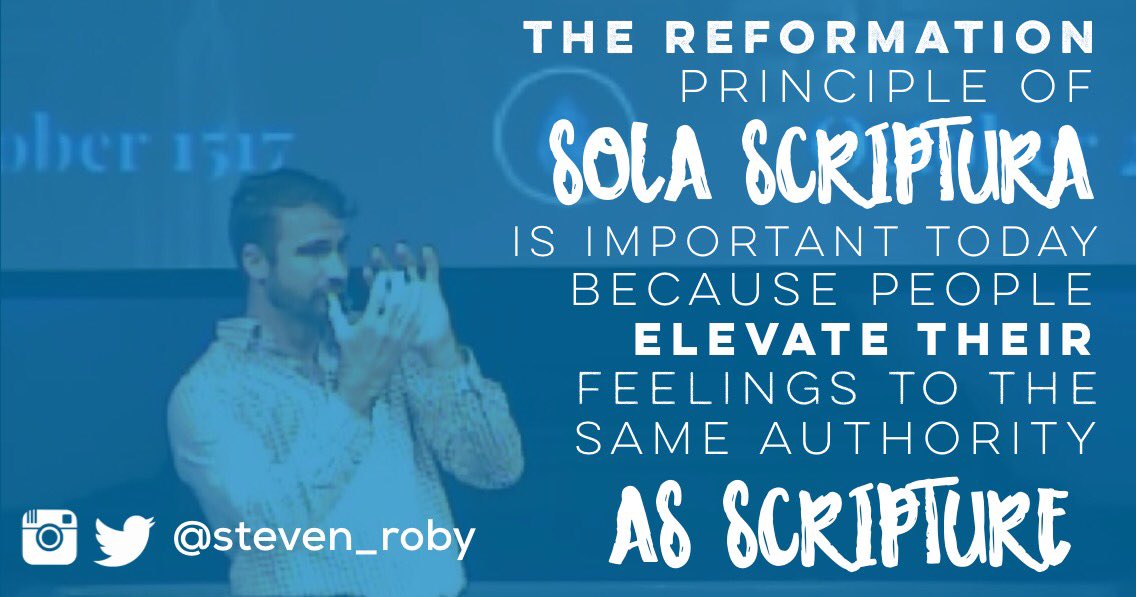 WatersEdgeVB's tweet photo. Sola Scriptura holds that the Bible is the ultimate authority for all matters of faith and practice. #semperreformada https://t.co/yzWOcz1irX