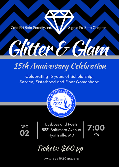 ZPB Sorority, Inc.,Sigma Psi Zeta core celebrates15years@Busboys&amp;Poets,Hyattsville 12/2/17. Tickets $60.getinfohere: zpb1920spz.org/spz-news/15th-…