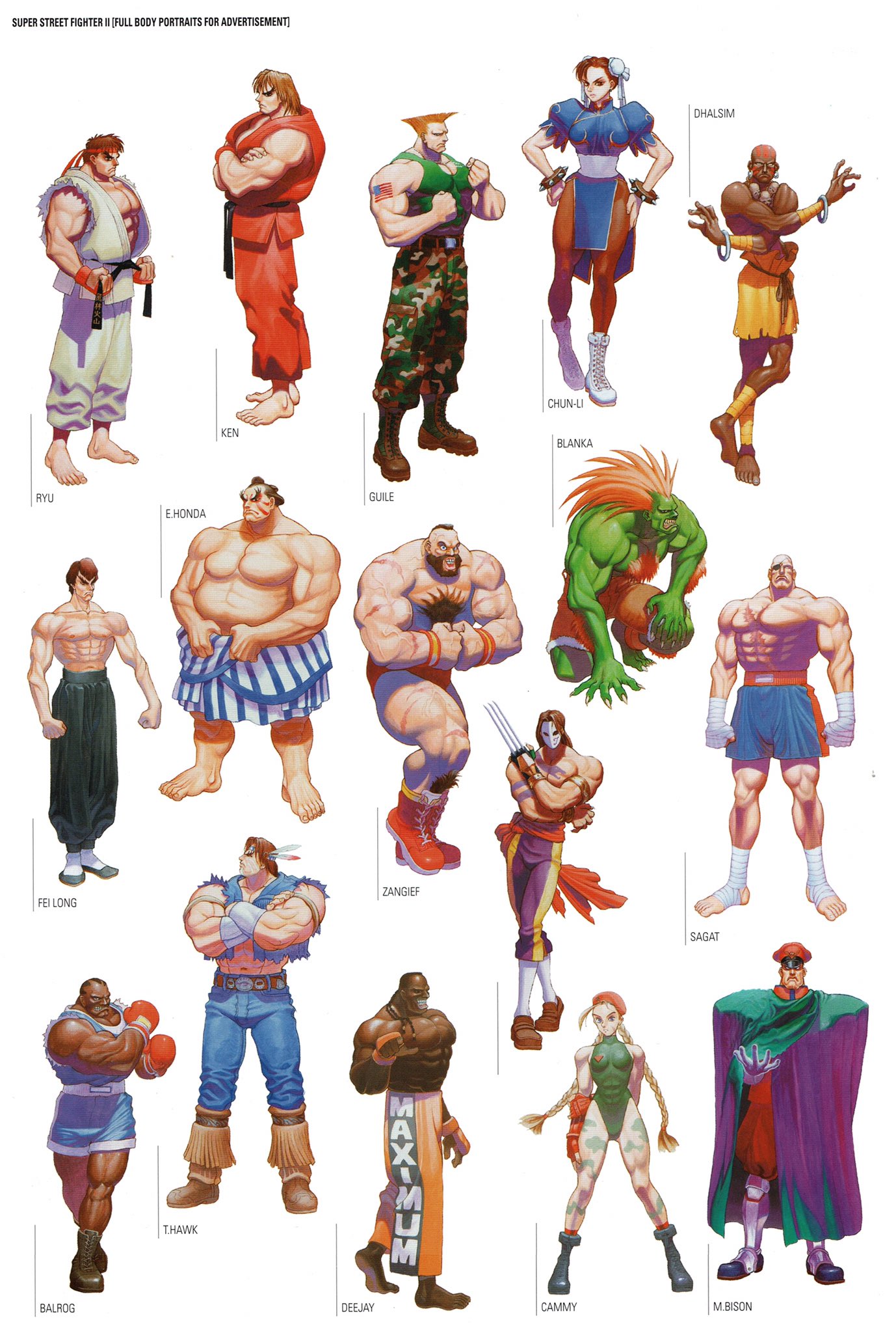 Street Fighter 2 Super Turbo Portraits