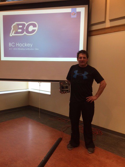 WKD_Referees's tweet photo. @BCHockey_Refs @BCHockey_Source  BC Hockey Most Improved Official of the Year, Jamie Tarron, receiving his award.  #congrats #teamstripes https://t.co/VuXHONNxV9