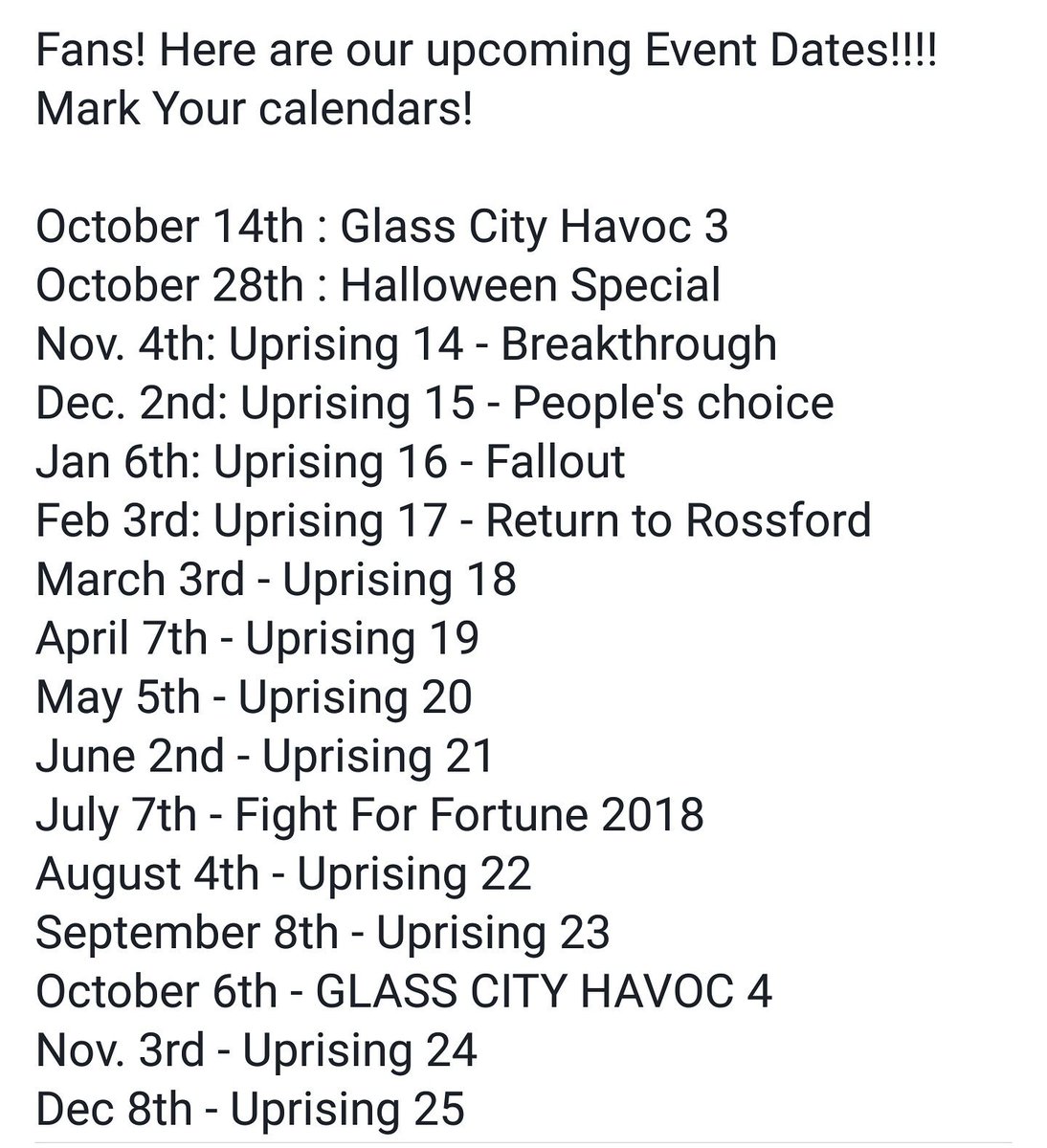 419wrestling's tweet photo. #UpcomingShowDates #indywrestling #Toledo #Ohio #wrestling #ProWrestling #entertainment #AllAges https://t.co/TEXjjnx06x