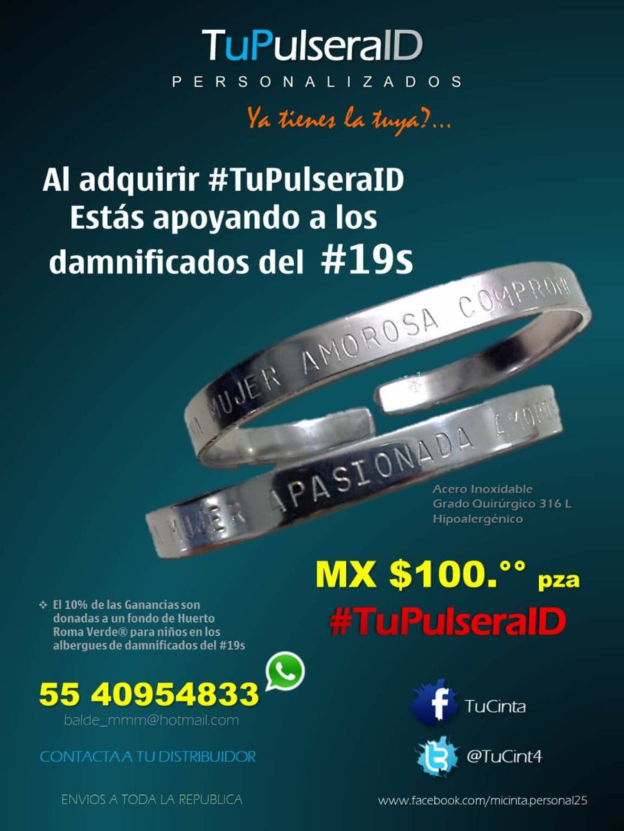 balde_mmm's tweet photo. Me sumo a#LoveArmyMexico
con la venta de éstas Pulseras!
#TuPulseraID #comparte
Whats app 
5540954833
5521399034
❤🇲🇽 https://t.co/gnyb75mhGk