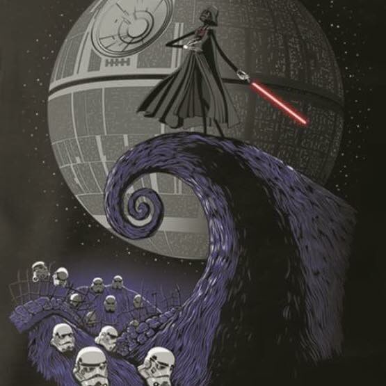 s1r3nn's tweet photo. Zomg! The best 😻 #StarWars #NightmareBeforeChristmas #SithChick #Halloween #NerdGirls #DarkSide #Lol https://t.co/UfKbRzcdcC