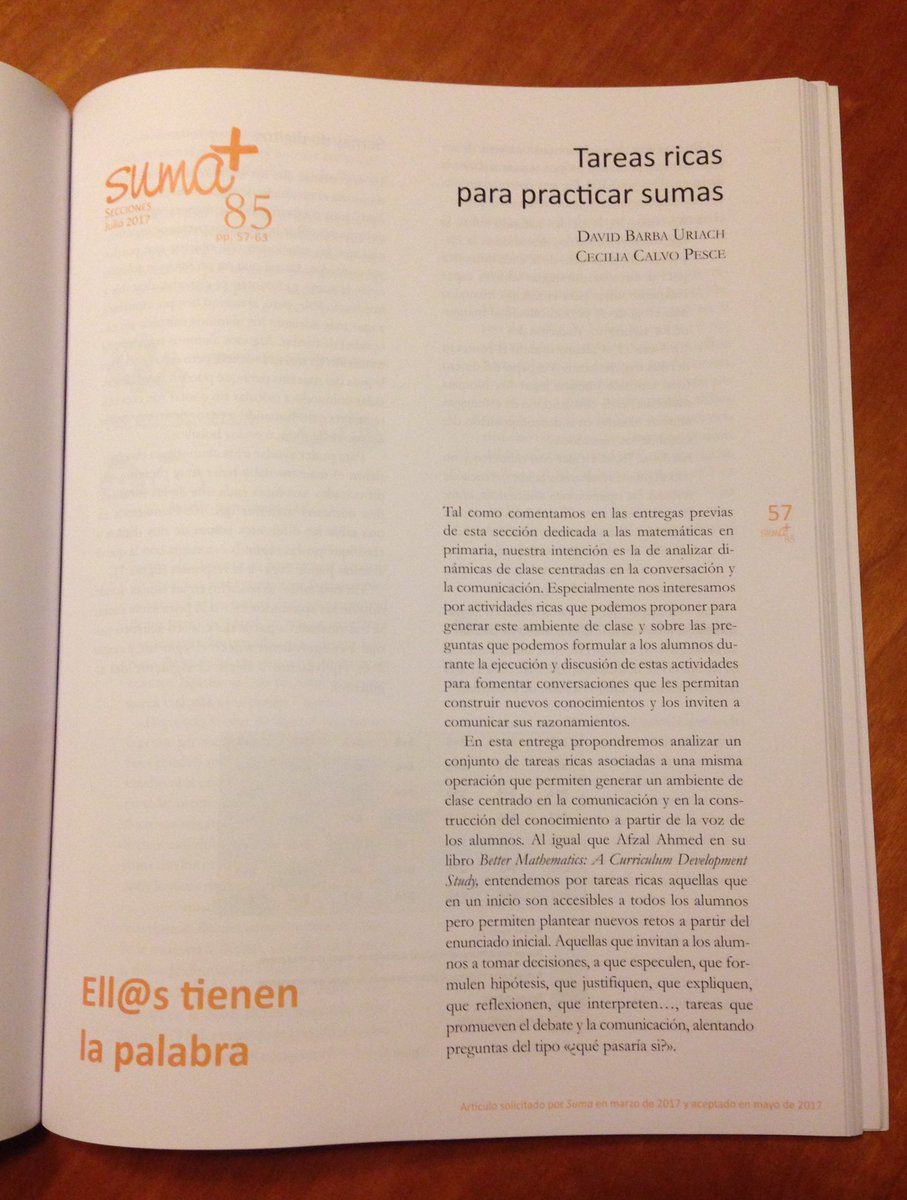 PuntMat's tweet photo. Hem rebut el nº85 d la revista @suma_fespm amb un nou
article dla secció “Ell@s tienen la palabra” q podeu trobar a
https://t.co/7GwOK07oTf https://t.co/sokelurCsP