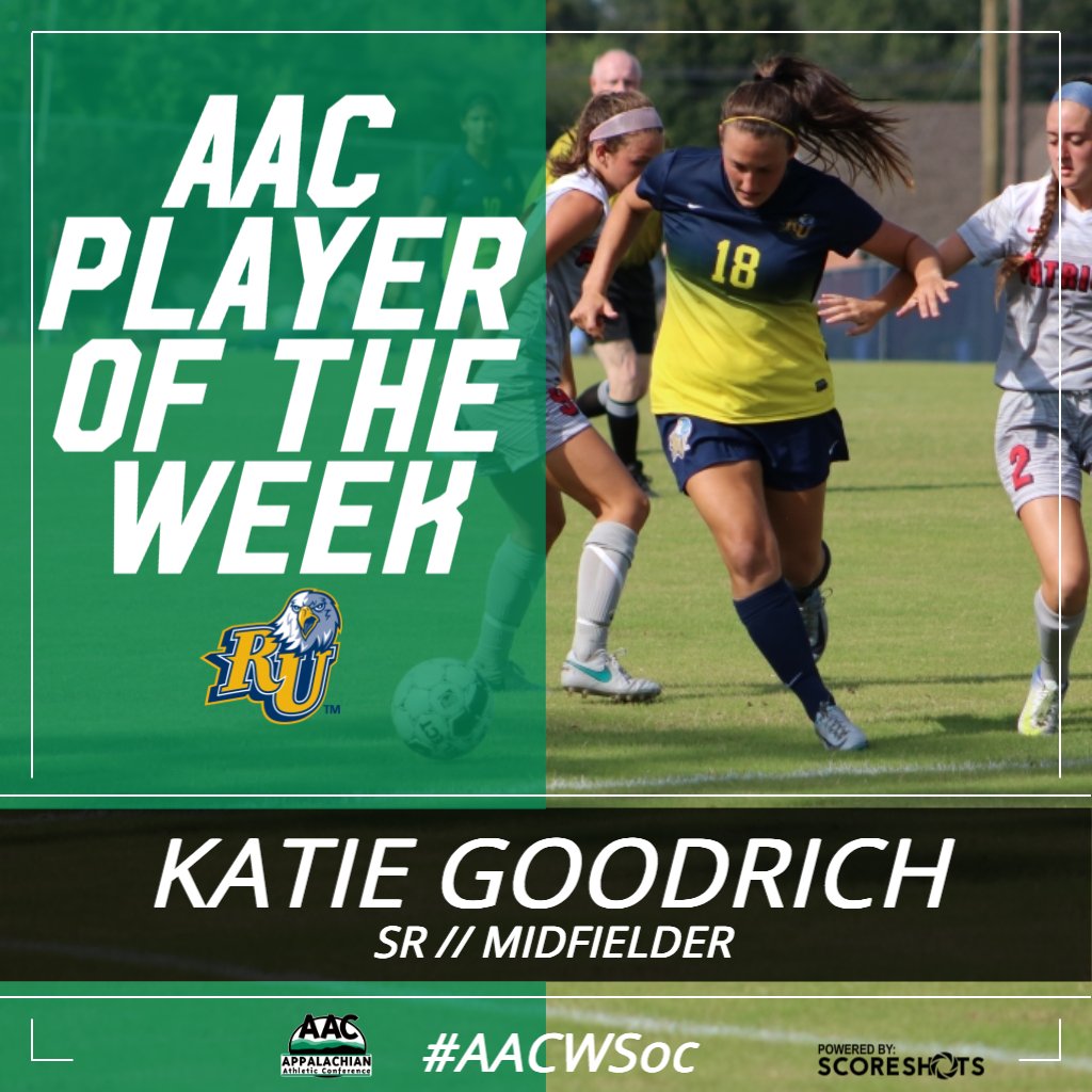 .<a href="/RU_Eagles/">Reinhardt Athletics</a> senior Katie Goodrich earns #AACWSoc Player of the Week honors - aacsports.com/article/3607.p…