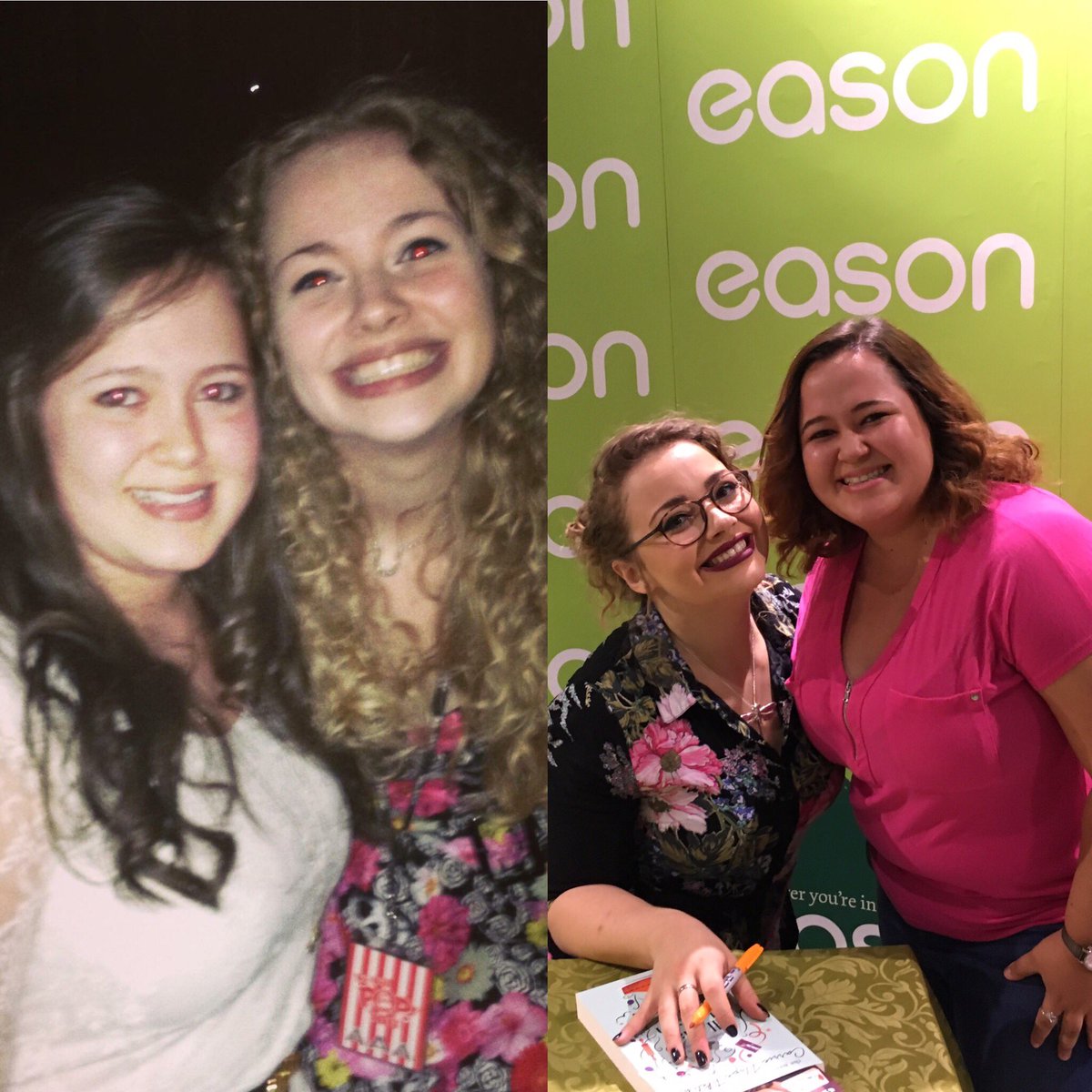 ToveLappin's tweet photo. @CarrieHFletcher it was SO lovely seeing you again today! Can't believe you actually remember this night! #throwback see you Wednesday😜🏹 https://t.co/gQ8q32Lica