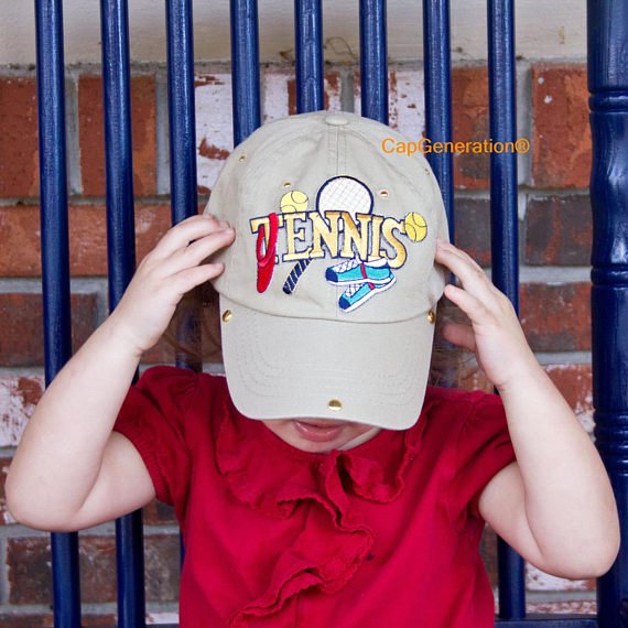 cap_generation's tweet image. Kids Baseball Cap, TENNIS RACKET, Beige Cotton, #accessories #hat @EtsyMktgTool etsy.me/2kAKj1r