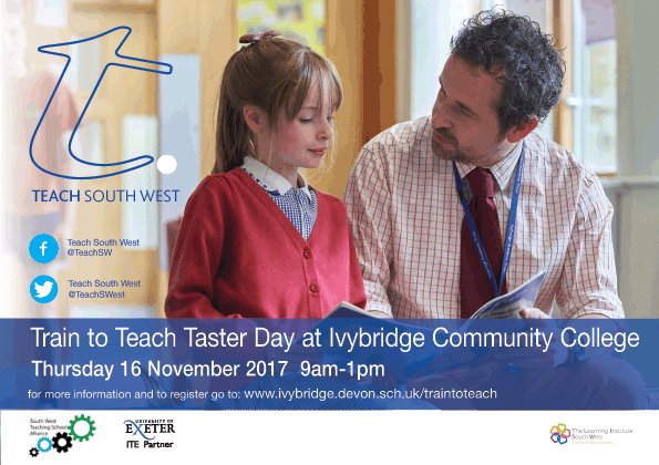 TeachSWest's tweet photo. Excited we have another Taster coming up soon! Please share with friends. #traintoteach 
https://t.co/TKiDk99t4D https://t.co/RuUdJDvB2y