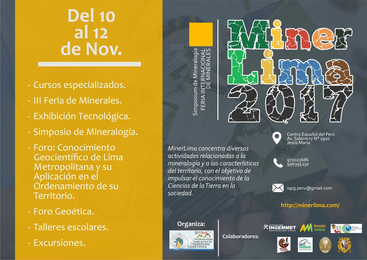 IAPG_Peru's tweet photo. Ahora con el apoyo de @IngemmetPeru https://t.co/yXxiCHuGrb