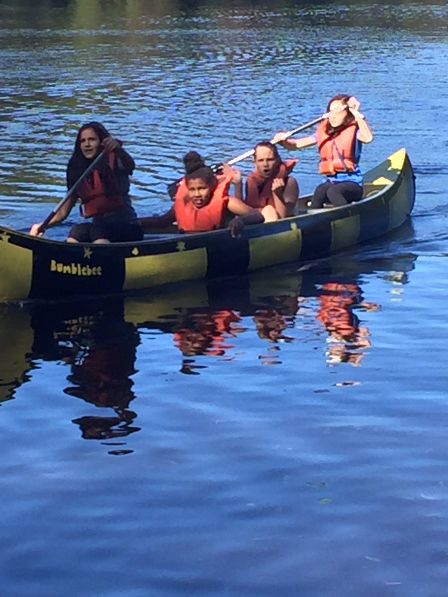MissCristaldi's tweet photo. Boating and measuring the depth of the lake! #che #camptalooli https://t.co/VzWsqU3GjN
