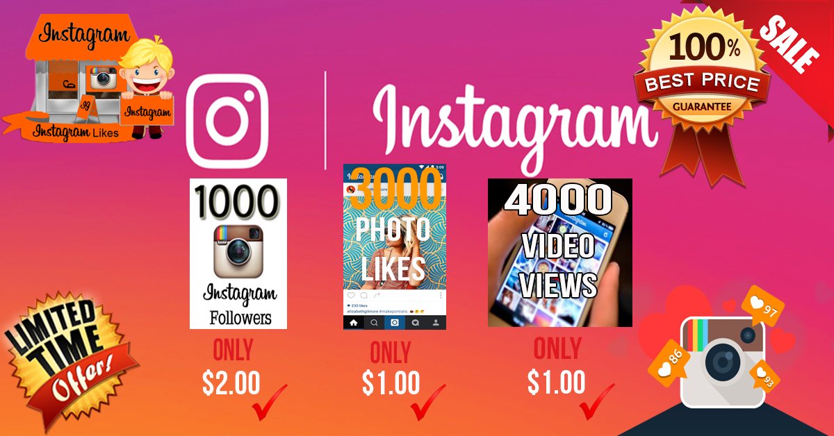 WOW super cheap rate #Instagram followers, photo like and view available. order me pls . its best price for Instagram promotion.