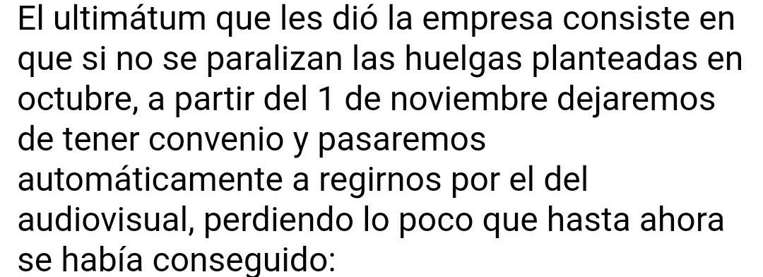 salariojustos's tweet photo. Ni nos amedrentan las amenazas de la empresa, ni nos convencen las artimañas de sus lacayos. Seguimos#TrabajandoEnPrecario y seguimos Lucha https://t.co/u4EsUi3P6j