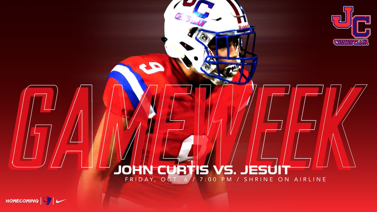 Game Week <a href="/Curtis_Patriots/">John Curtis School</a> vs <a href="/JesuitNOLA/">Jesuit New Orleans</a> #curtisnation #curtisfootball #buildingchampions4life #gopatriots #Homecoming2017