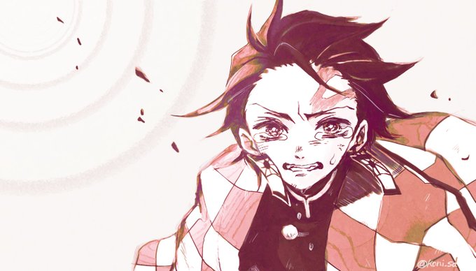 よるりすさんがTwitterに投稿した竈門炭治郎(鬼滅の刃)のイラスト。