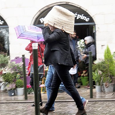 PBActualites's tweet photo. Week-end pluvieux... on s'abrite comme on peut ! #pluie #bayonne #paysbasque https://t.co/5eVHviBUSn