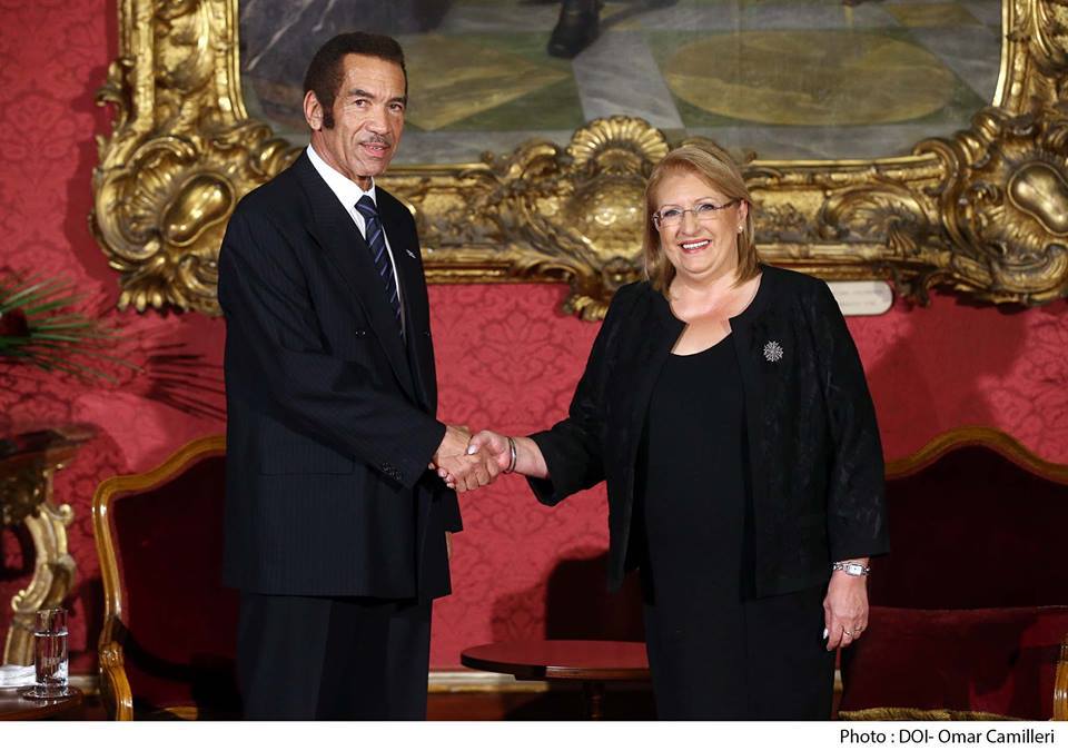 BWGovernment's tweet photo. GALLERY |President Khama at Office of the President - #Malta today @ https://t.co/3Zh4Ubeypv @presidentMT 🌧️🌧️ https://t.co/xavU2jt5tu