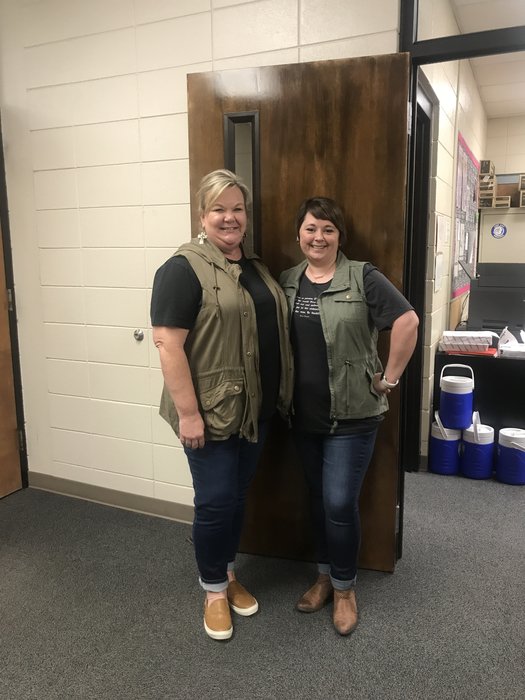 StarCitySchools's tweet photo. Mrs. Cynthia and Mrs. Tina twinning at JBE today. Thank you ladies for all you do for our students and staff! #WhateverItTakes https://t.co/sQSiUU0hKC