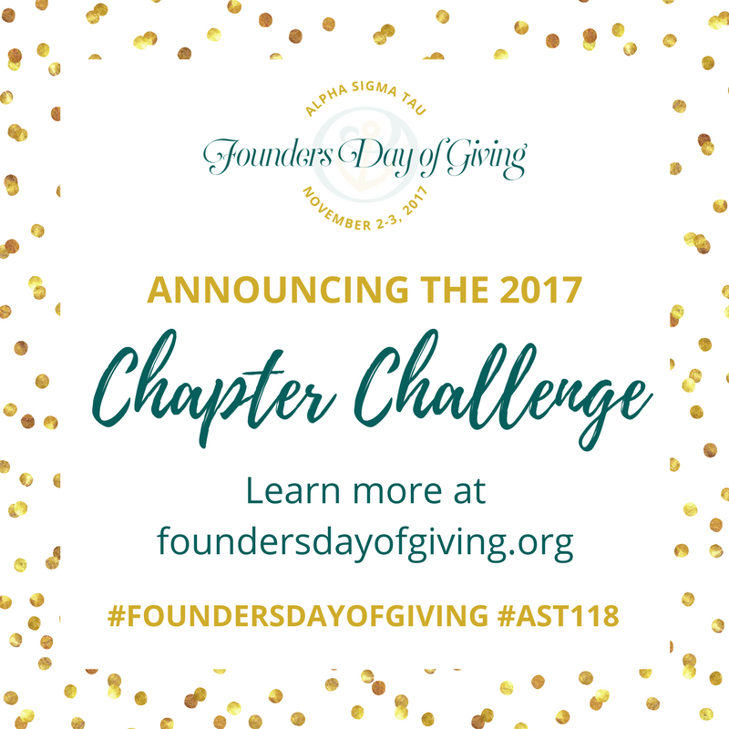 alphasigmatau's tweet photo. The details of the 2017 #foundersdayofgiving Chapter Challenge have been announced! Visit https://t.co/OR4tZe1F7q to learn more! #AST118 https://t.co/5hLSfjPbAW