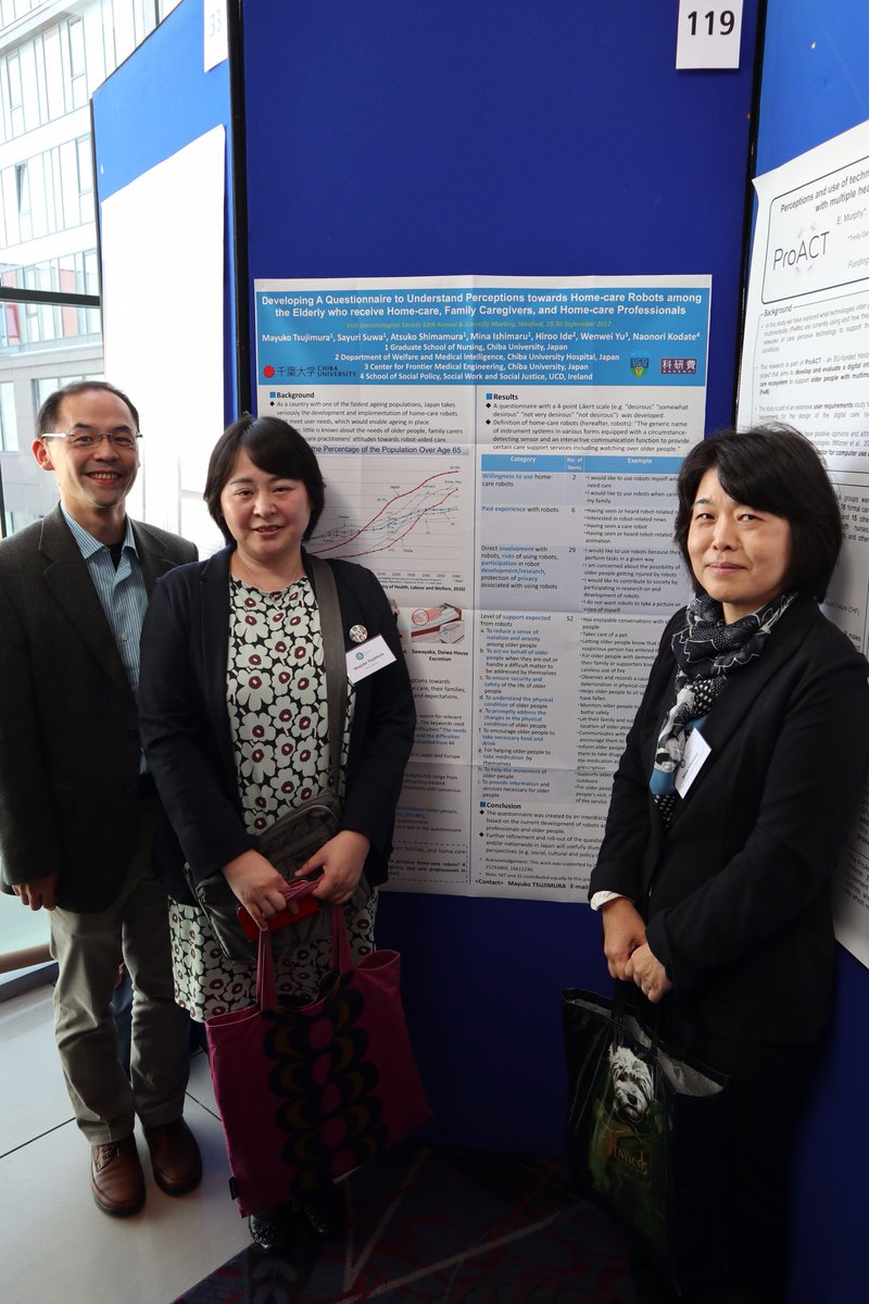UCDSocialPWJ's tweet photo. Presentations at @irishgerontsoc conf #igs2017 by @sarahmdonnelly1 @naokody &amp; colleagues from @Chiba_Univ_PR &amp; Mtg w Prof. Fealy @ucdsnmhs https://t.co/J3GienYECR