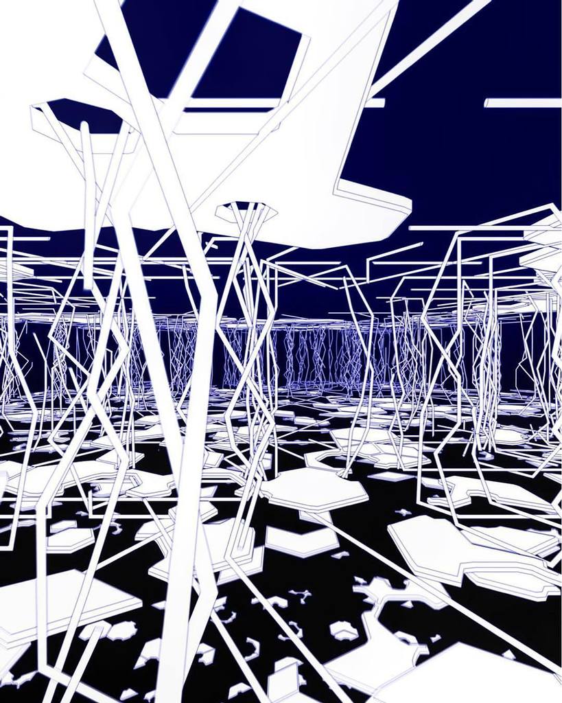 🖥 ➡️🌲 Computational forest structured by random #algorithm  #bonsoirparis #designlab #BPLab