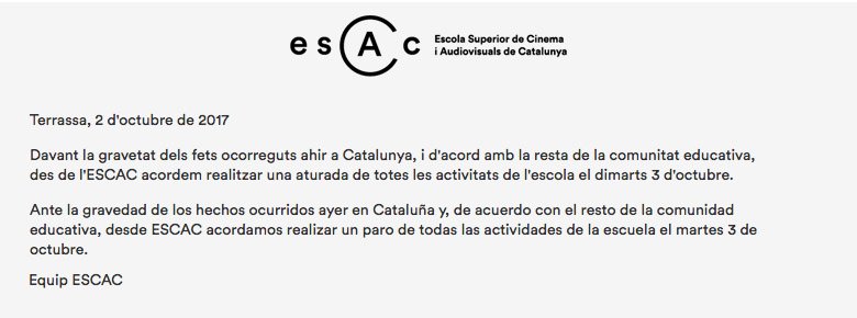 escac's tweet photo. Comunicat ESCAC / Comunicado ESCAC https://t.co/okXiWXq3Ji