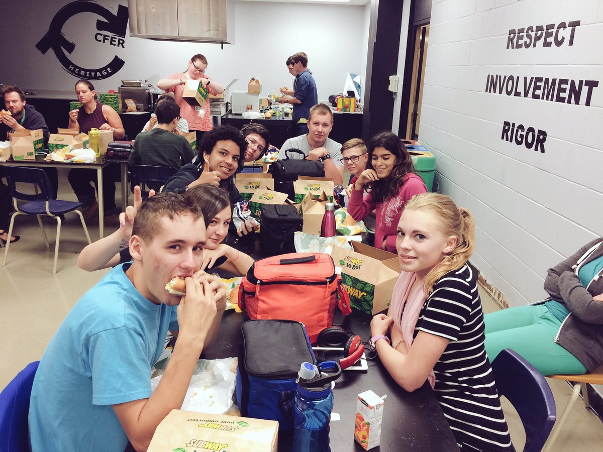 Cferhrhs's tweet photo. After a week which involved a heatwave and three shipments, these kids deserve a nice reward. Subway lunch for all. #reseaucfer #cferpic https://t.co/EjuZf2o80n