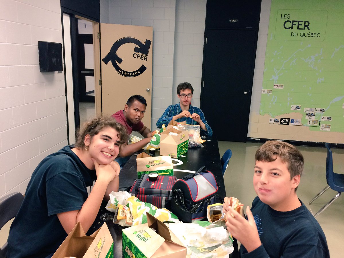 Cferhrhs's tweet photo. After a week which involved a heatwave and three shipments, these kids deserve a nice reward. Subway lunch for all. #reseaucfer #cferpic https://t.co/EjuZf2o80n