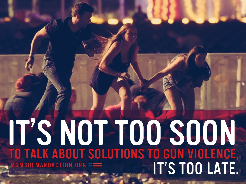 MomsDemand's tweet photo. Today we mourn for Las Vegas, tomorrow we fight for them.

Join the movement to end gun violence: Text ACT to 64433. https://t.co/yVxUVHx8dZ