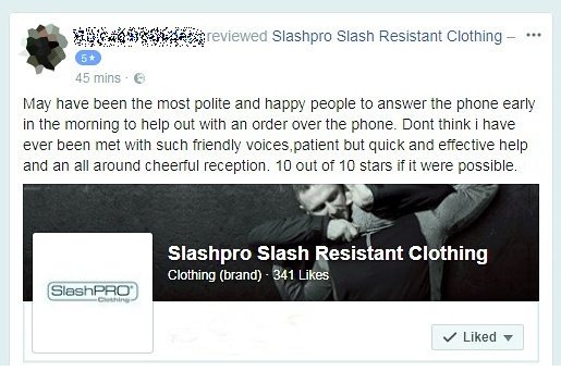 SlashPROclothes's tweet photo. Always nice to receive positive feedback from customers 

https://t.co/nQ5jmJWE8Q

#happycustomer
#SlashPRO
#slashresistant https://t.co/rsj1sHZYXn