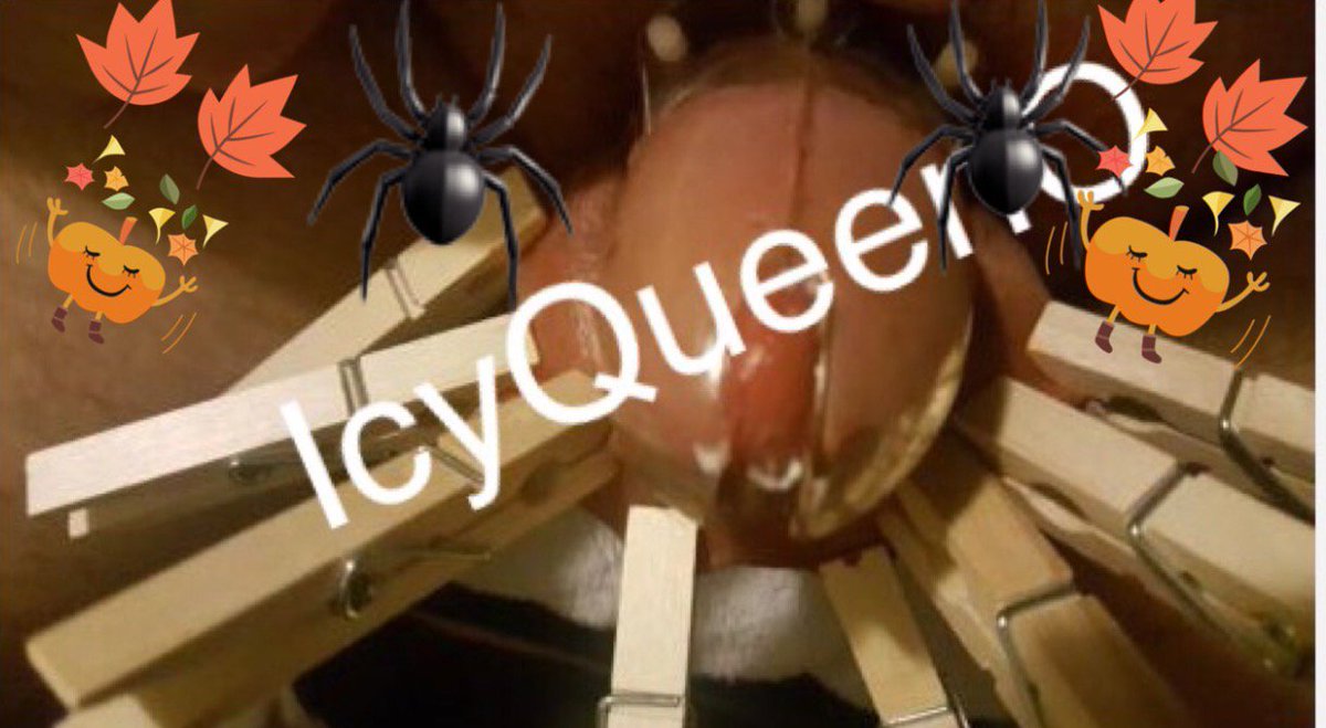 IcyQueenO's tweet photo. It's October! Nothing gets me more into the Halloween spirit like some Spooky Spider themed CBT. 🕷🕸#SpiderDick #Femdom #Findom #PainSlut https://t.co/gvQhSgEtcF