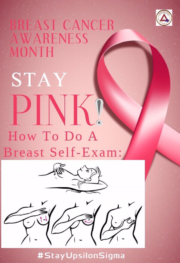upsilonsigmadst's tweet photo. Start lowering your risk by performing breast self-exams! #FightLikeAGirl #StayUpsilonSigma https://t.co/hJUSDkDZ64