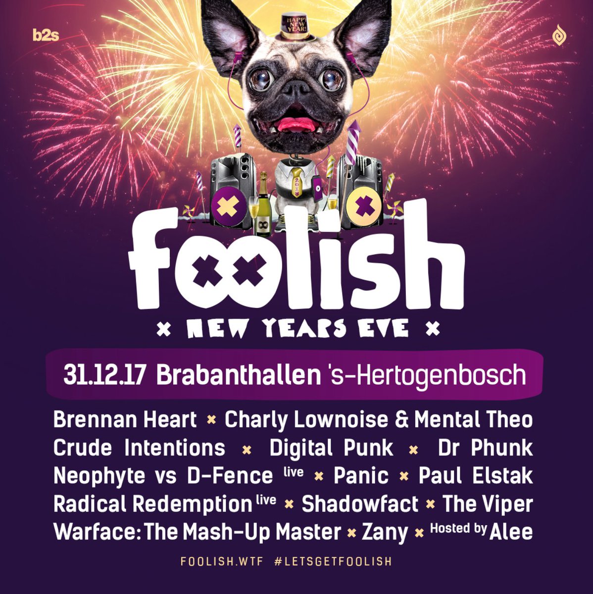 officialb2s's tweet image. Here’s to a night of absolute foolishness! Join this festive selection of artists for a Foolish New Year’s Eve 🎉
foolish.lnk.to/FoolishNYE