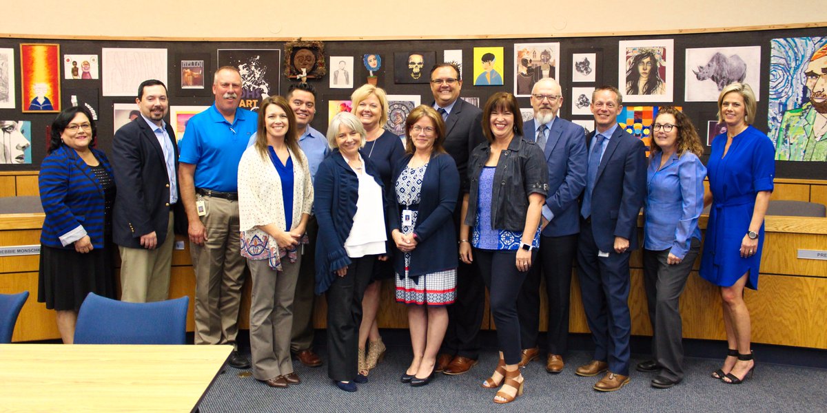 dentonisd's tweet photo. Our Executive Cabinet is showing their BLUE today to take a stand against bullying! #WorldDayOfBullyingPrevention #BlueShirtDay2017 https://t.co/SE4YwZhDHt