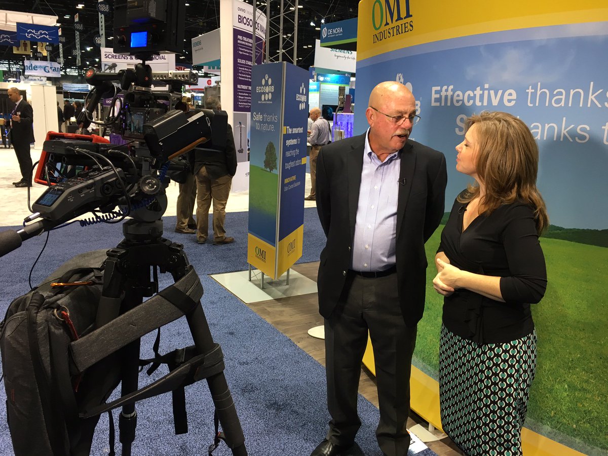 OMIEcosorb's tweet photo. OMI Industries' Brian McLaughlin being interviewed by @WaterWorld at #WEFTEC17 in Booth #1021. #WastewaterOdor #OdorControl #WEFTEC2017 https://t.co/6yWrlaCI2S