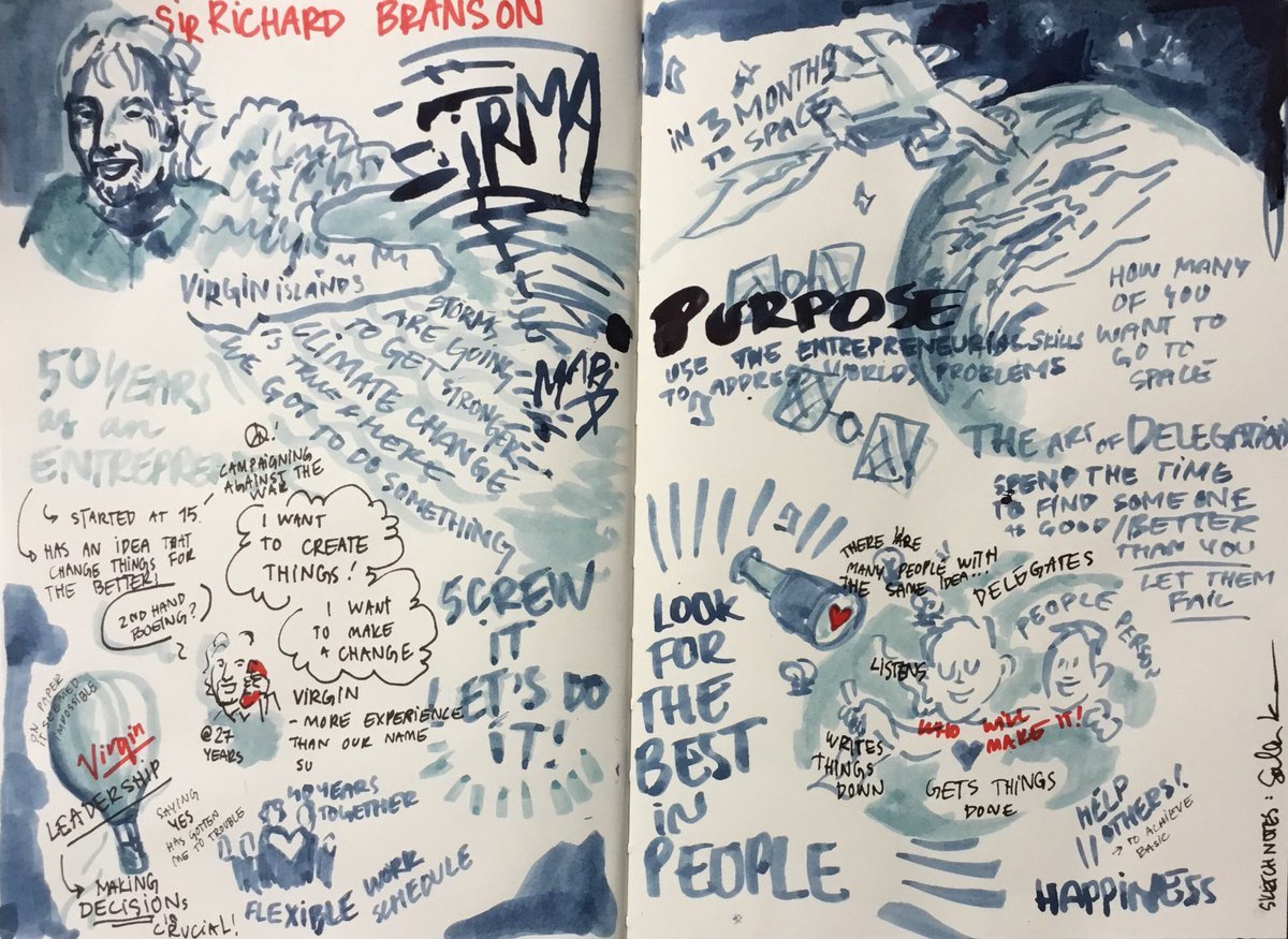 Look for the best in people! Screw it let’s do it! <a href="/richardbranson/">Richard Branson</a> #Nbforum2017 #sketchnotes