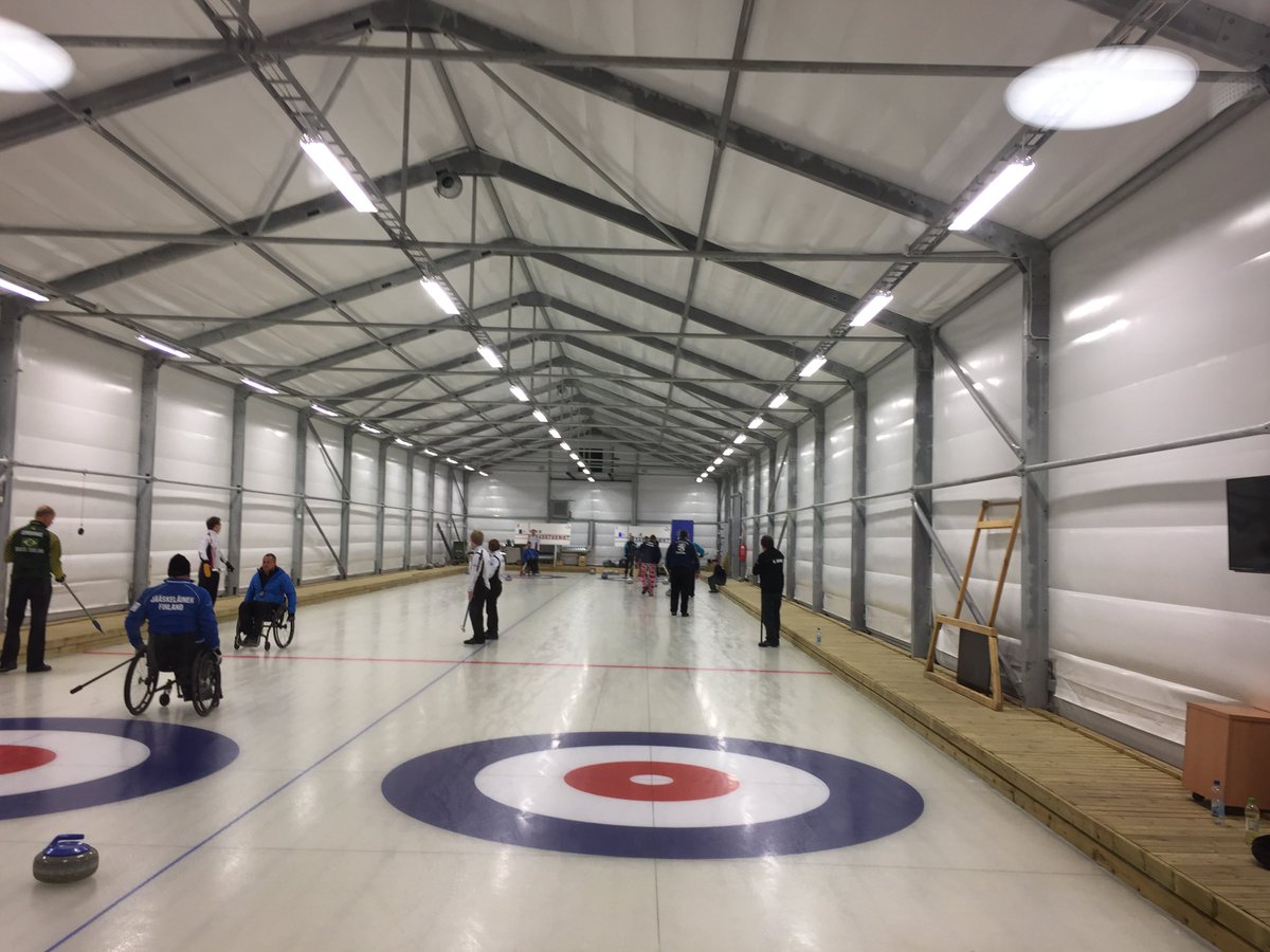 worldcurling's tweet photo. We're delighted to see #curling being played in our first completed Portable Curling Facility in Turku, Finland. https://t.co/r0tqju8baP