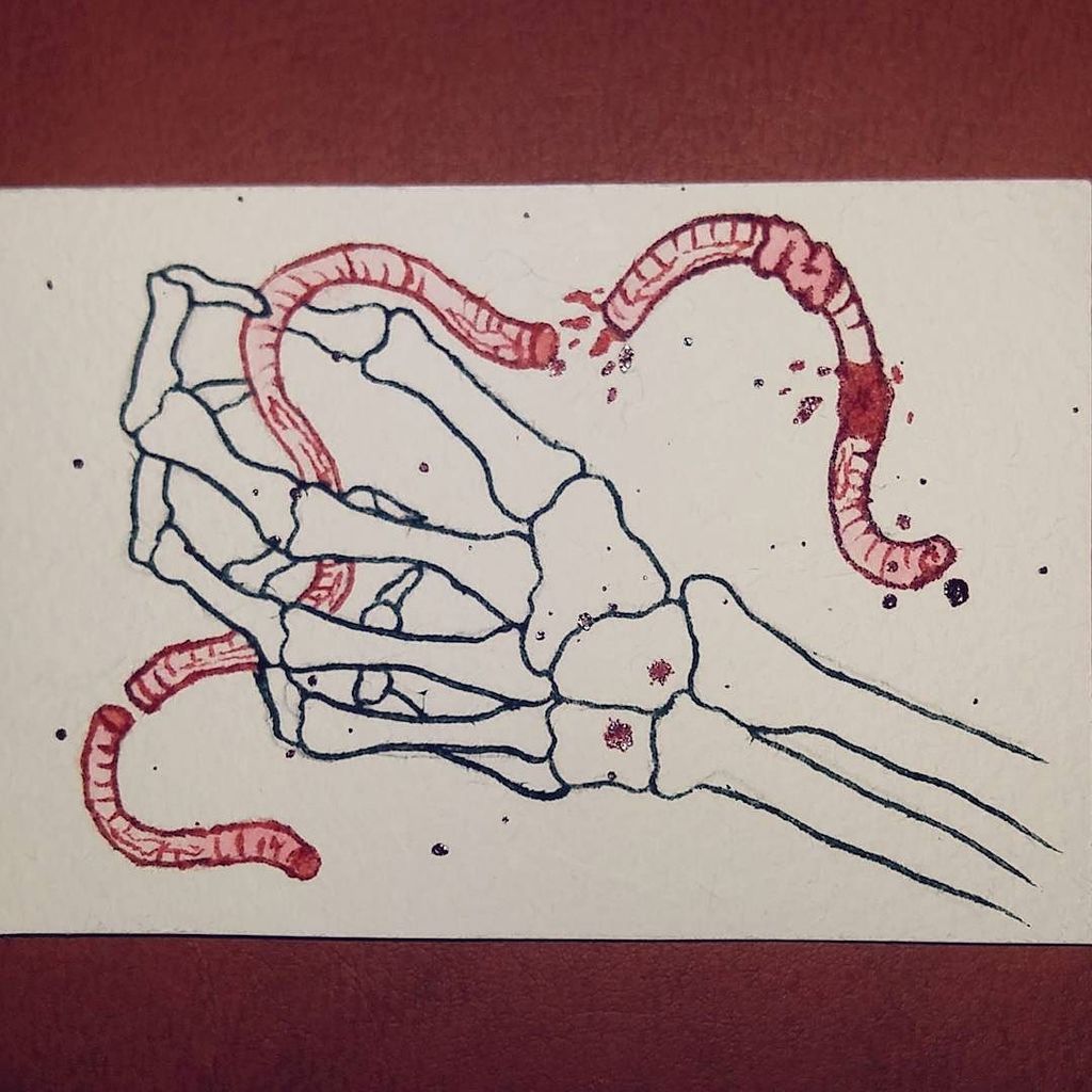 the_quiet_lady's tweet image. Day 2. #inktober #inktober2017 #devided #flesh and #bone #winsorandnewton #ink #black #red #dippen #brush #earthwo… ift.tt/2fEanYv