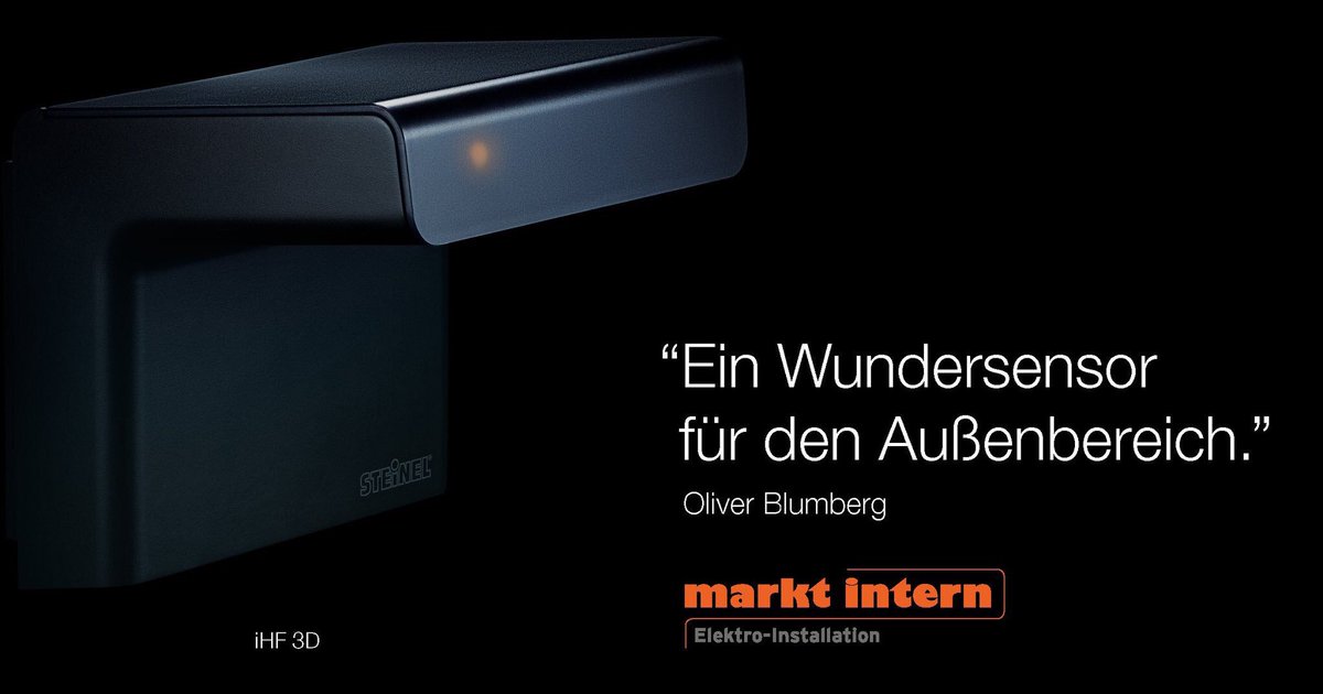 Sagt Oliver Blumberg, Chefredakteur von <a href="/marktintern/">marktintern</a>. Hier geht's zum Artikel: bit.ly/2t6rkEg #iHF3D #Hochfrequenz #Bewegungsmelder