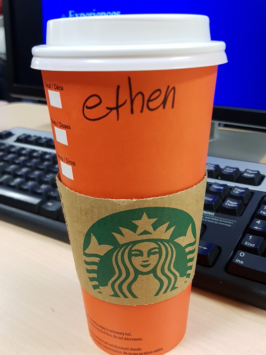 EthanFleming27's tweet photo. I have been renamed. 🍵
#Starbucks #coffee #Mmmmm https://t.co/VTCARynhNe
