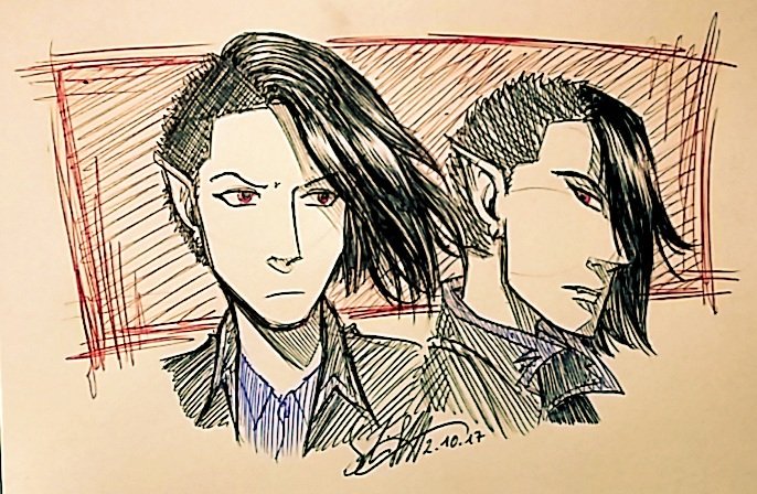 MichaelSilverl1's tweet photo. More biro doodles ^^
#oc #fantasy #vampire #werewolf #romeo #yuri #tcosv #schoolfortune #male https://t.co/2AOuM0zLdZ