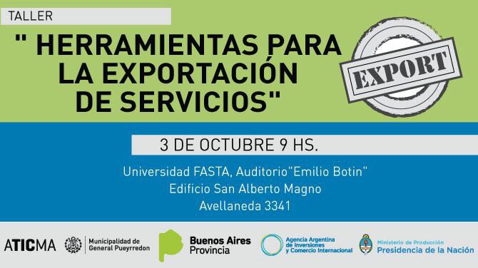 Mañana podrás conocer todas las herramientas para la #exportación de servicios junto a @PRODUCCION_ARG 
#SBC
