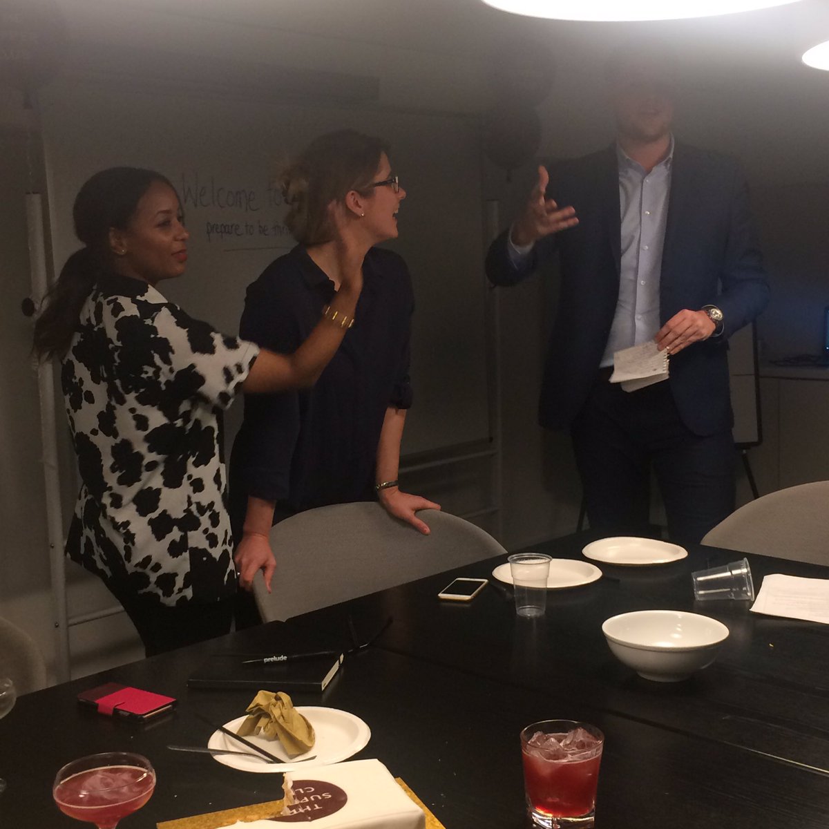 Team cocktail pitching going underway in the office!🍹
