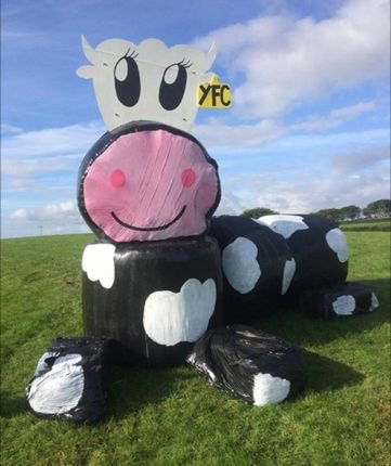 FarmersWeekly's tweet photo. Awesome bale sculptures made by @CornwallYFC members in a bid to boost their membership to 1,000 people. Excellent work guys 👍 https://t.co/8lmBE64ZAP