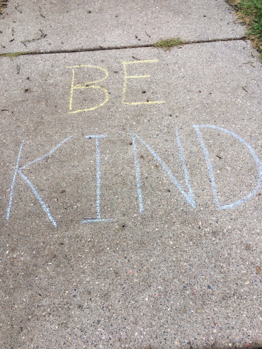 JennyArneson's tweet image. #AntibullyingMonth starts at Waite Park &amp;amp; these kids remind grown-ups how the world ought to be w/ #KindnessInChalk. W/ @waiteparkcc