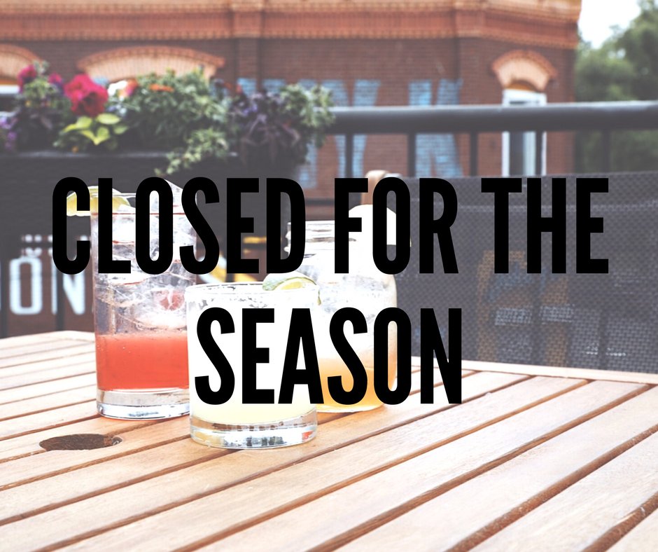 Thanks #Halifax for an amazing patio season! The Rooftop is now closed for 2017. See y'all in the spring!