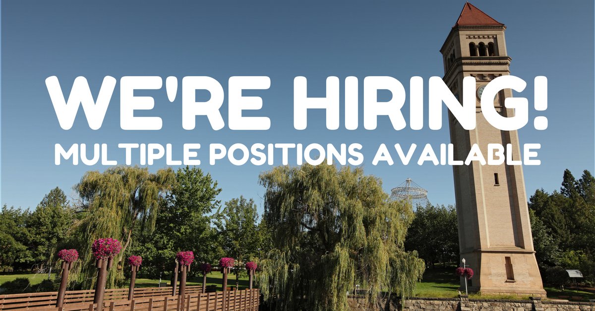 SpokaneCity's tweet image. Looking for a #SpokaneJob? @SpoRiverfrontPk hiring a Park Programming Manager (salary 67k - 82k). @PublicSectorWA bit.ly/2ySskee