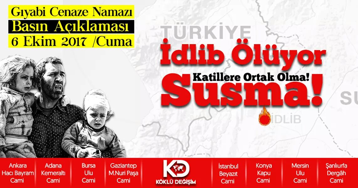 #İdlibÖlüyor #SusarakKatillereOrtakOlma #ÇAĞRI #GıyabiCenazeNamazı 6EkimCUMA TümCamiler FiilîDUA #BiladiȘAMplatformu x.com/BiladusSAM