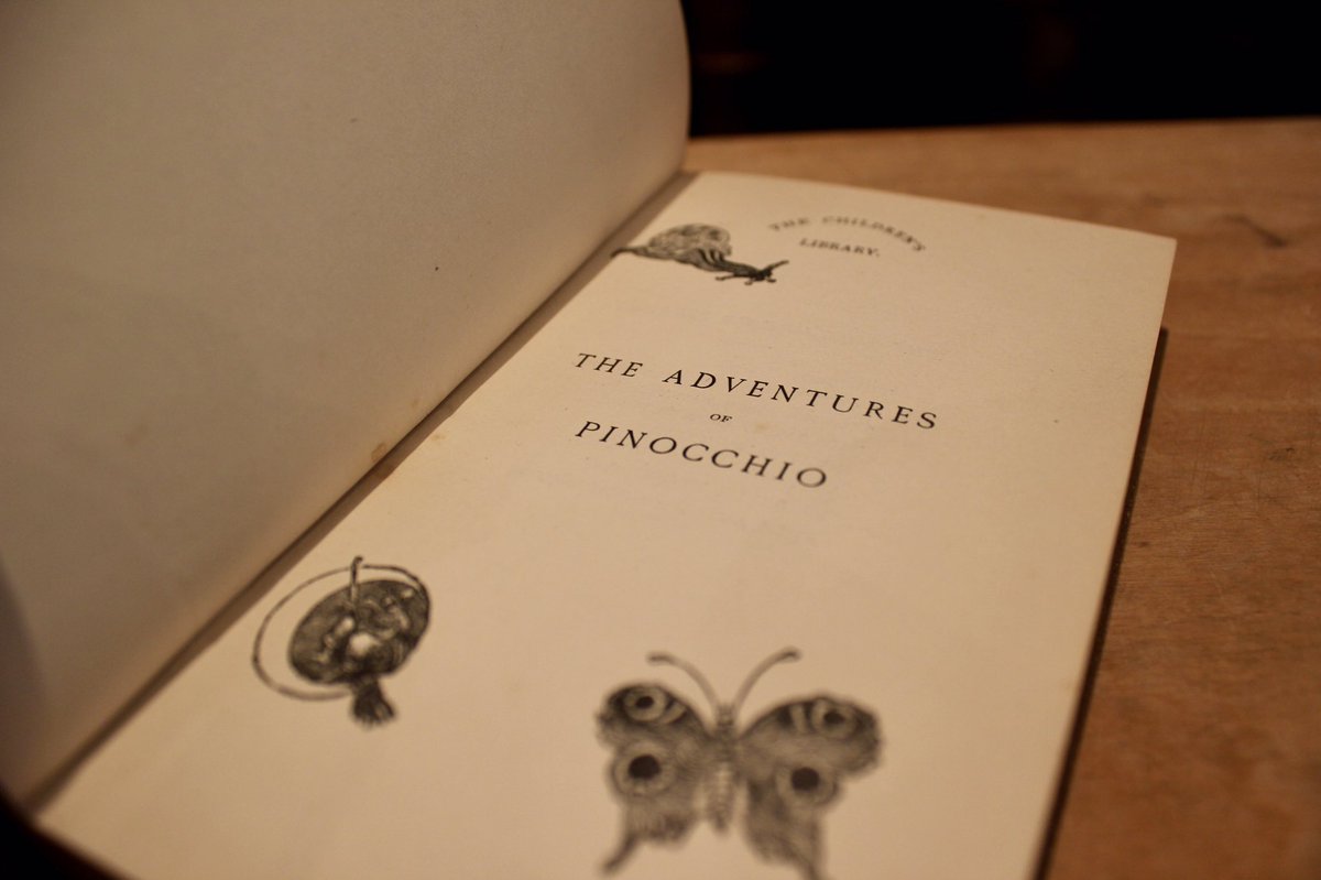 MadocBooks's tweet photo. The "Story of a Puppet" or "The Adventures of Pinocchio" by COLLODI C. [pseud of LORENZIN Carlo] 

More information: https://t.co/fc7F4gbO21 https://t.co/py2Buff9NX