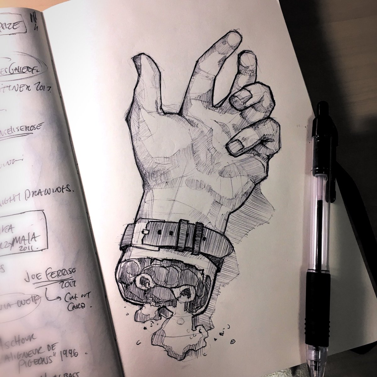 SamJonesArt's tweet photo. It’s #Inktober day 2! The theme today was ‘DIVIDED’ #inktober2017 https://t.co/y4KZX6AY2s
